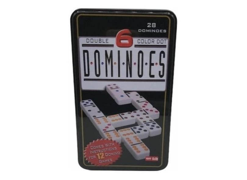 Jogo De Domino Mexicano 6 Double Lata Com 28 Peças Colorido em Promoção é  no Buscapé