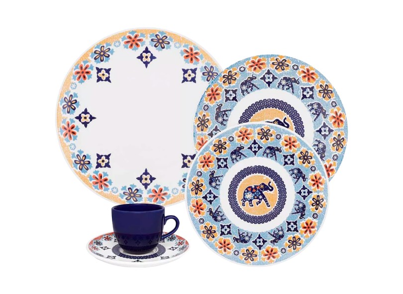 Aparelho de Jantar Redondo de Cerâmica 30 peças - Coup Shanti Oxford Porcelanas