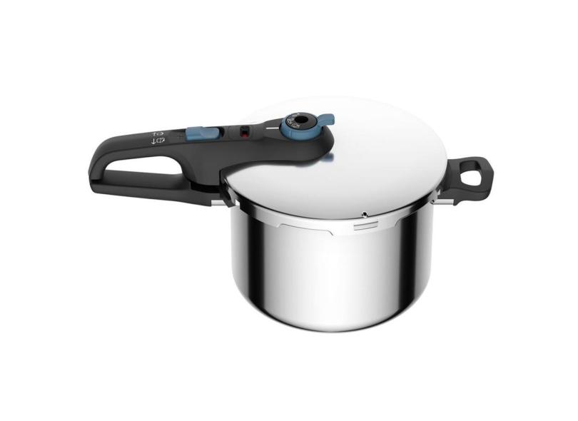 Panela de Pressão Rochedo Inox Secure Trendy Indução 6 Litros Fechamento Externo Com cesta
