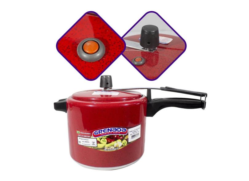 Panela de Pressão 4,5 Litros Aluminio Color Grenada