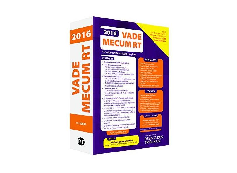 Vade Mecum RT 2016 - Vários Autores - 9788520369692