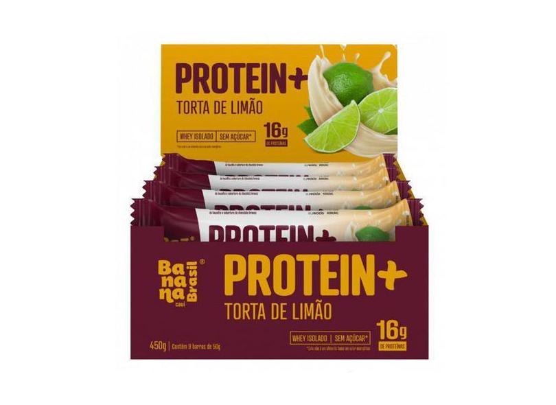 Barras De Proteína Protein+ Torta De Limão Banana Brasil Cx 9Un