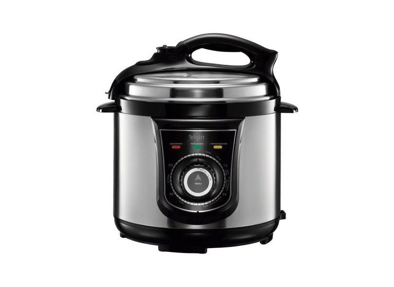 Panela De Pressão Elétrica 840w Aço Inox 4l Elgin PANELA DE PRESSÃO ELETRICA 4 LITROS