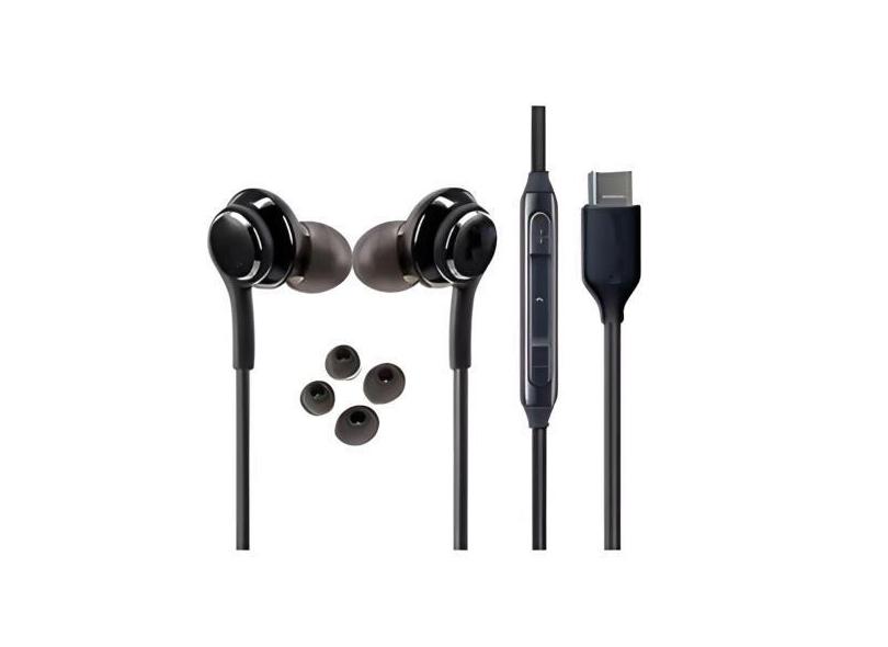 Fone de Ouvido Tipo C Intra-auricular com Fio estéreo Cabo Reforçado -
