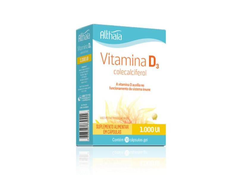 Vitamina D3 Colecalciferol 1000Ui 30 Cápsulas - Althaia em Promoção é ...