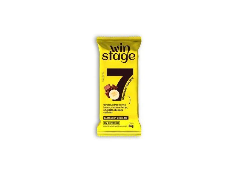 Barra De Proteína Banana Com Chocolate Sem Açúcar Winstage 54G