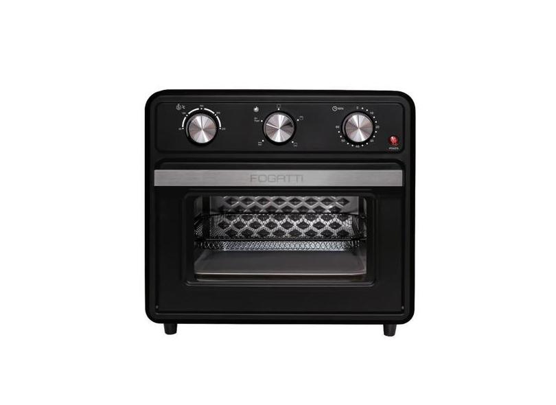 Forno Elétrico Tipo Air Fryer De 22 Litros Para Bancada Fogatti Preto