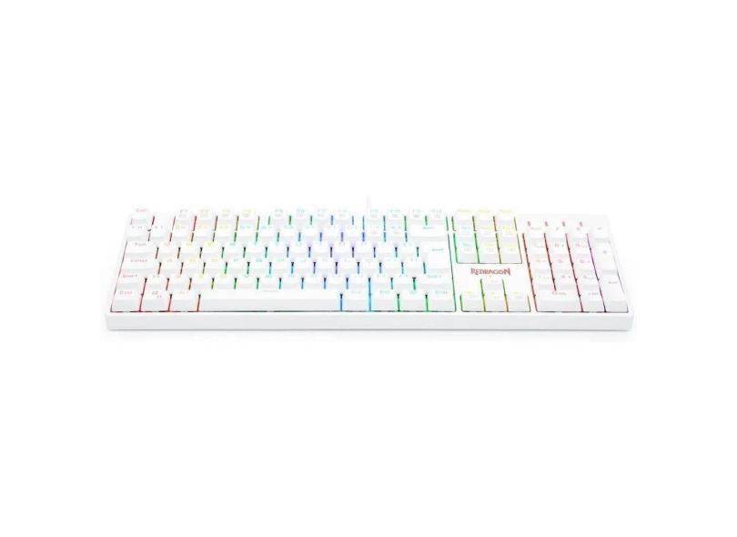 Teclado Optico Gamer Surara Pro Rgb Branco Switch Azul Abnt2