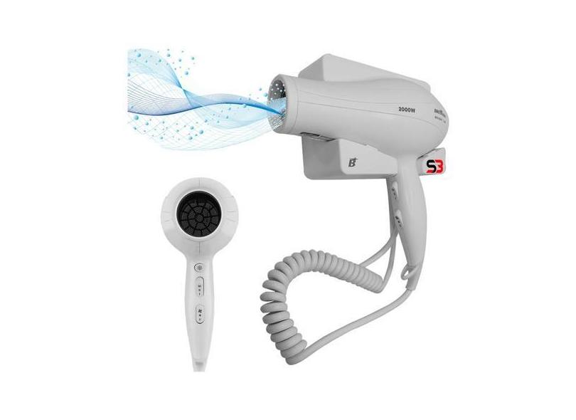 Secador De Cabelo Suporte Parede Banheiro Hotel Motel 2000w BSC4200