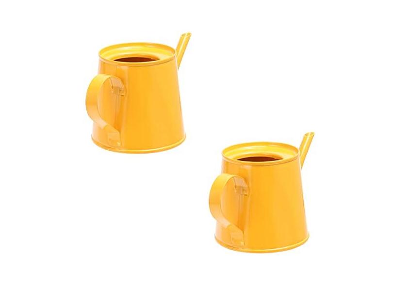 HEMOTON Vaso In Ferro Vintage A Forma Di Latta Da Latte, Stile Rustico Per Fiori Secchi, Decorazione Da Tavolo Per Giardino E Casa