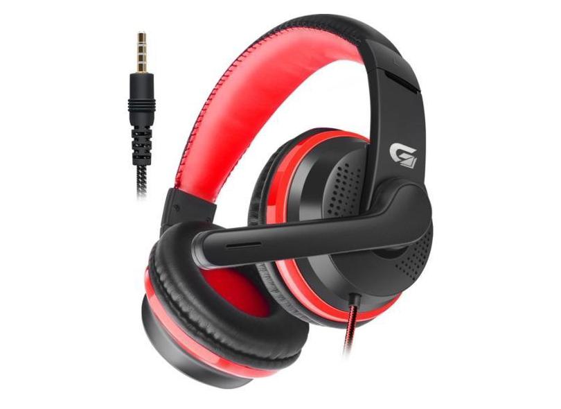 Headset Gamer Fortrek Spider Black P3 Preto/Vermelho