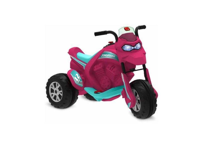 Moto Elétrica Infantil Thunder 12V Pink - Bandeirante