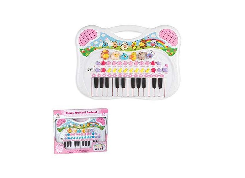 Piano Musical Animal Braskit Rosa