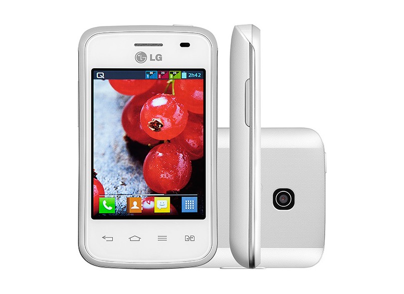 Smartphone LG Optimus L1 II Tri E475 Câmera 2,0 MP Desbloqueado 3 Chips 4 GB Android 4.1 (Jelly Bean) Wi-Fi 3G