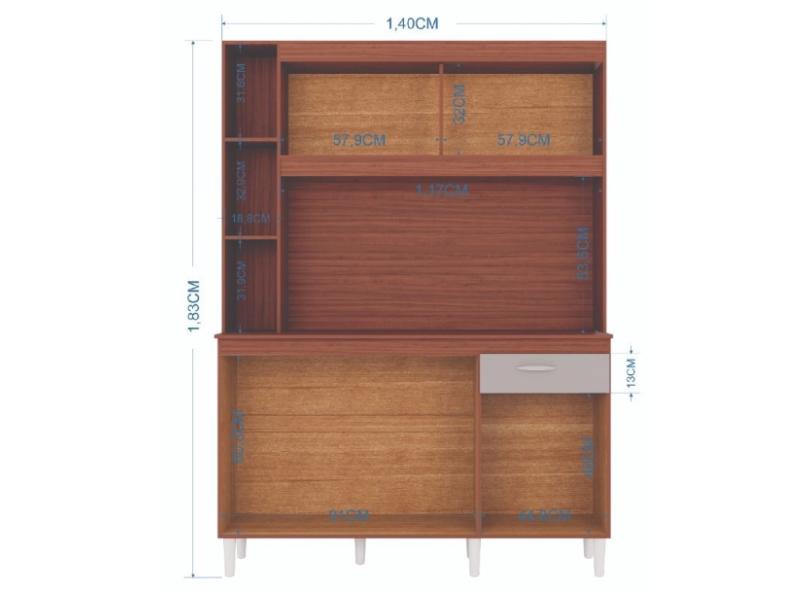 Cozinha Compacta 1 Gaveta 5 Portas Duda A883 Poquema