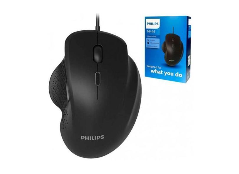 Mouse Wired Philips M444 6 Botões Usb