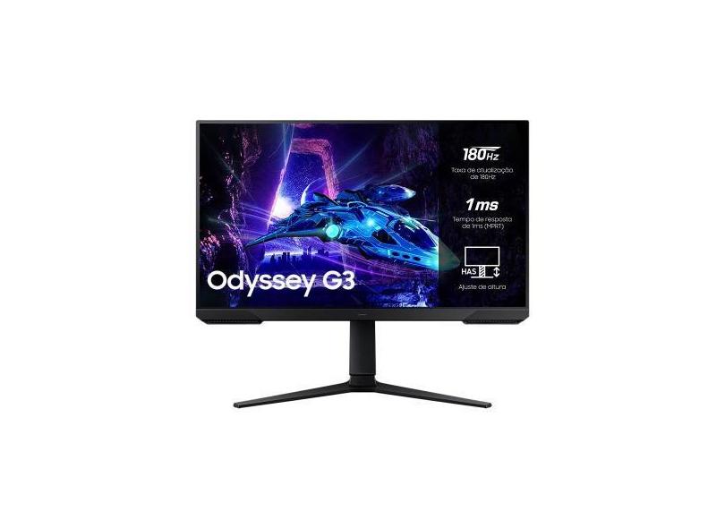 Monitor Gamer Samsung Odyssey G3 27 FHD, Tela Plana, Painel VA, 180Hz,
