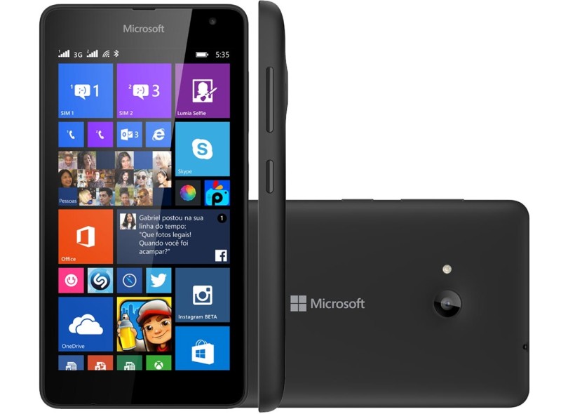 Smartphone Microsoft Lumia 535 5,0 MP 2 Chips 8GB Windows Phone 8.1 3G Wi-Fi