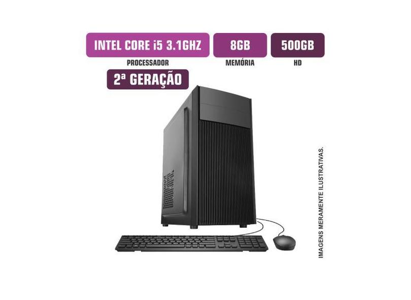 Computador Flex Computer Intel Core I5-2400S 8GB HD 500Gb Com Kit e DV