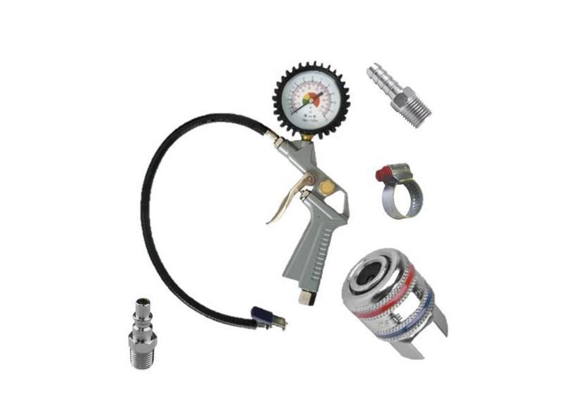 Calibrador De Pneus C/ Manômetro Engate Rápido Compressor Ar