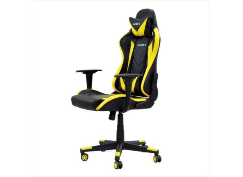 Cadeira Gamer Racer X Rush De Escritório Reclinável Ergonômica Amarela