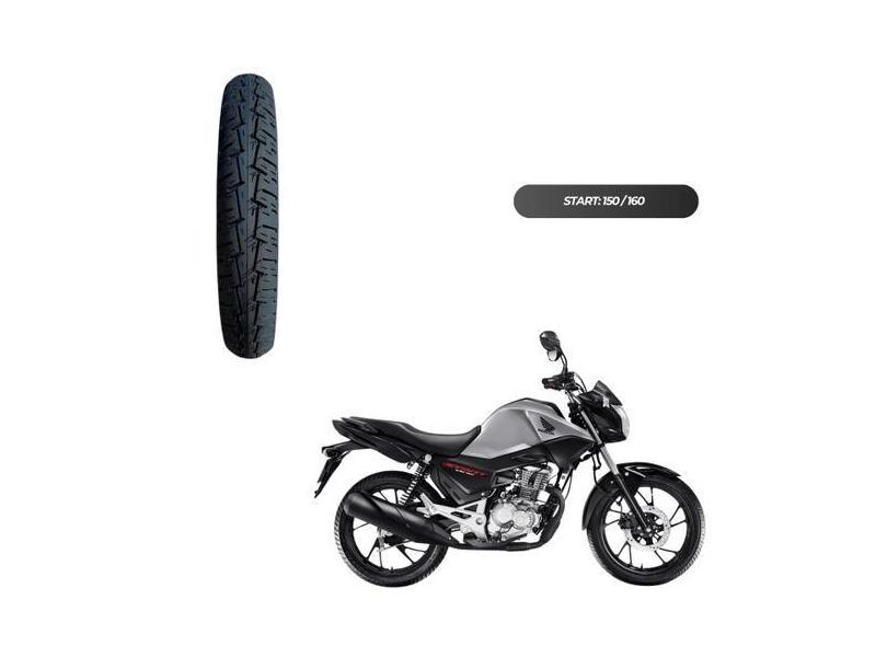 Pneu 90/90-18 p/ Moto Start Titan CG YBR Fan Traseiro + Câmara + BRlND
