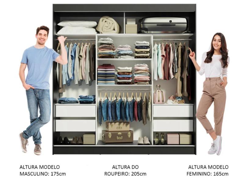 Guarda-Roupa Casal 3 Portas 4 Gavetas Reno Madesa