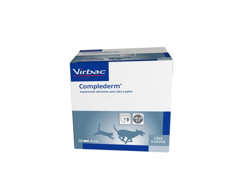 Suplemento Alimentar Para Cães E Gatos Complederm Virbac 4 Ml 4 Ml com ...