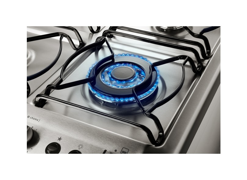 Fogão de Piso Electrolux Celebrate Duplo Forno 4 Bocas Acendimento Automático com Forno Duplo Grill 56DTB