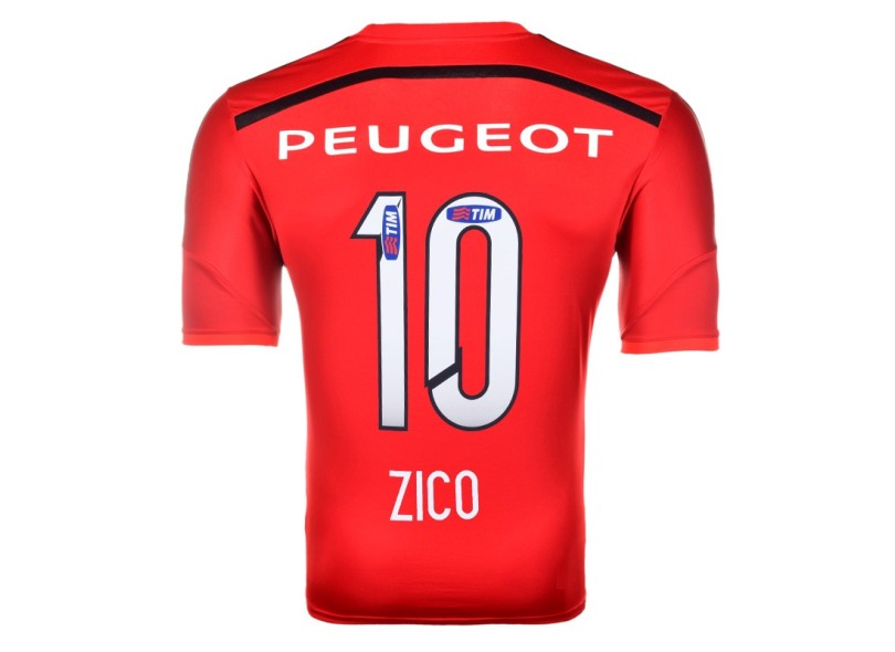 Camisa Jogo Flamengo III 2014 nº 10 Zico Adidas