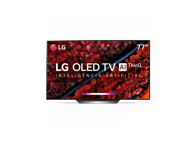 Smart TV TV OLED 77 " LG ThinQ AI 4K Netflix OLED77C9PSA 4 HDMI