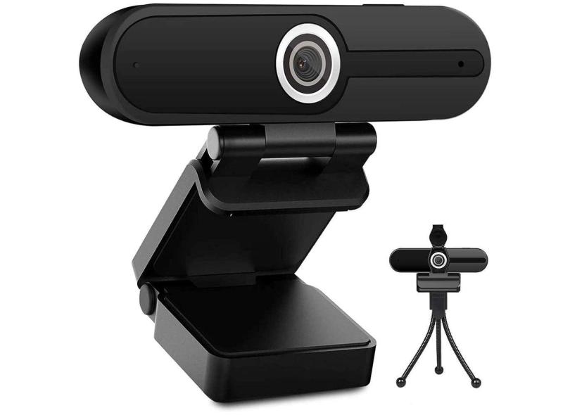 Webcam 4K HD com microfone, câmera web de computador USB de 8MP com obturador de privacidade e tripé, Pro Streaming Webcam PC Cam Mac Desktop Laptop p