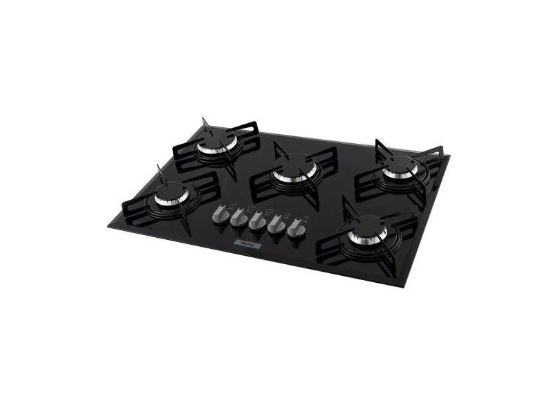 Cooktop Philco Cook Chef 5 Bisote a Gás Bivolt Preto, Bivolt