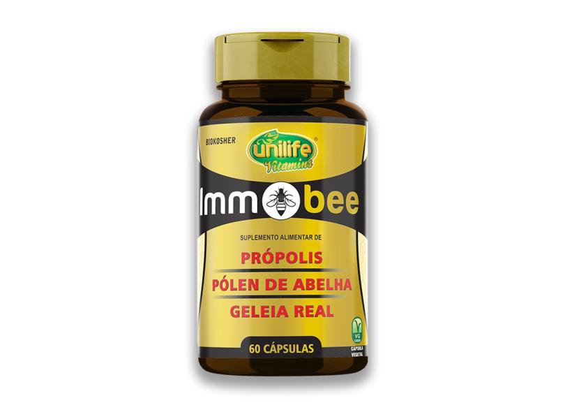 ImmoBee Própolis, pólen de abelha e geleia real Unilife 60 Capsulas