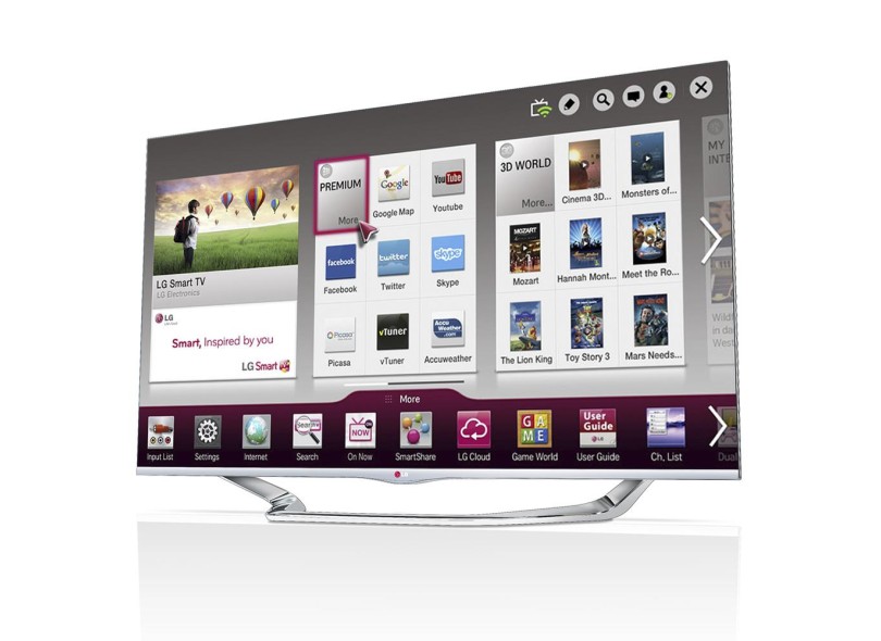 TV LED 55" Smart TV LG Cinema 3D Full HD 3 HDMI 55LA7400