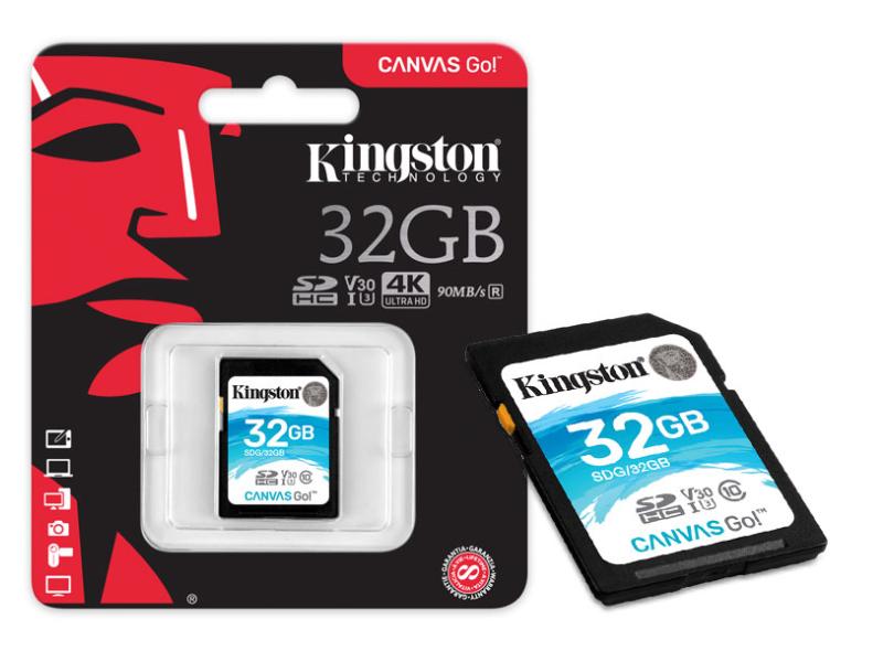Cartão de Memória SDHC Kingston Canvas Go 32 GB SDG/32GB