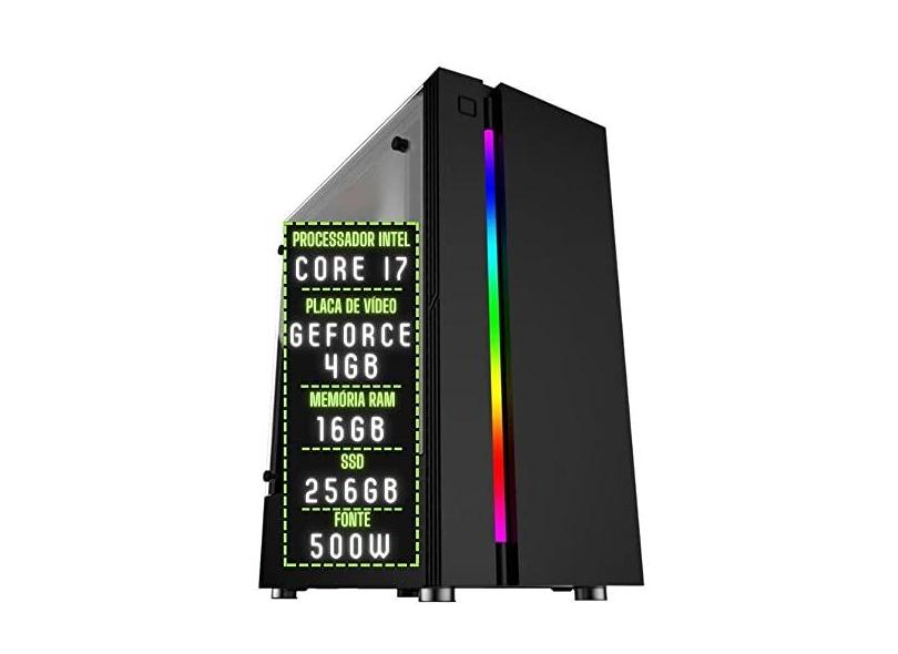 PC Gamer 3green Play Intel Core i7 16GB RAM Placa de vídeo Geforce 4GB SSD 256GB Fonte 500W 3GP-039