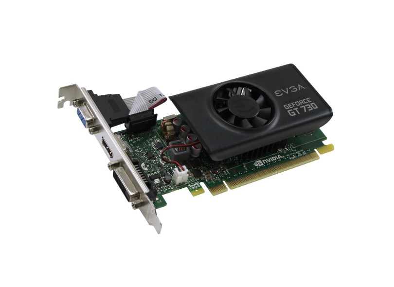 Placa de Video NVIDIA GeForce GT 730 2 GB GDDR5 64 Bits EVGA 02G-P3-3733-KR