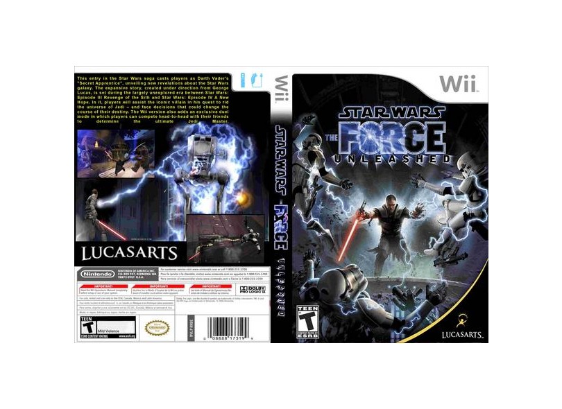Jogo Star Wars: The Force Unleashed II LucasArts Wii