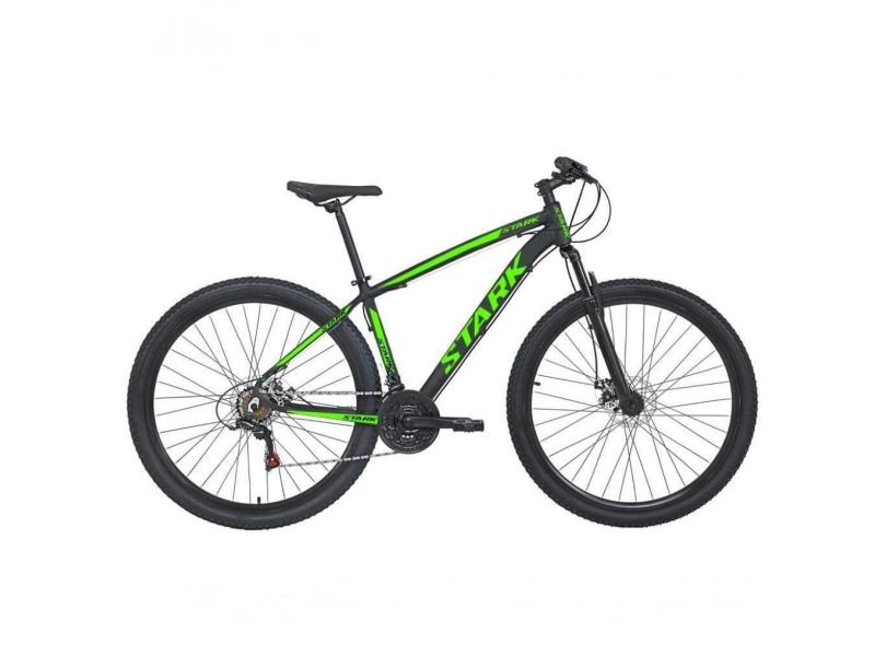 Bicicleta Aro 29 South Stark 24 Marchas Aluminio Freio A Disco - Preto+verde - 17 Preto+verde