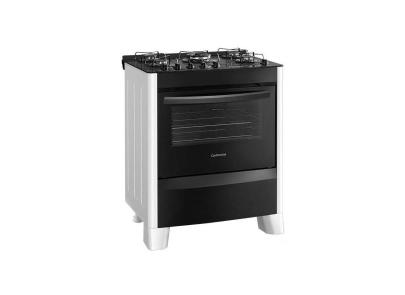Fogão de Piso Continental 5 Bocas FC5VB, Mesa de Vidro, Acendimento Au