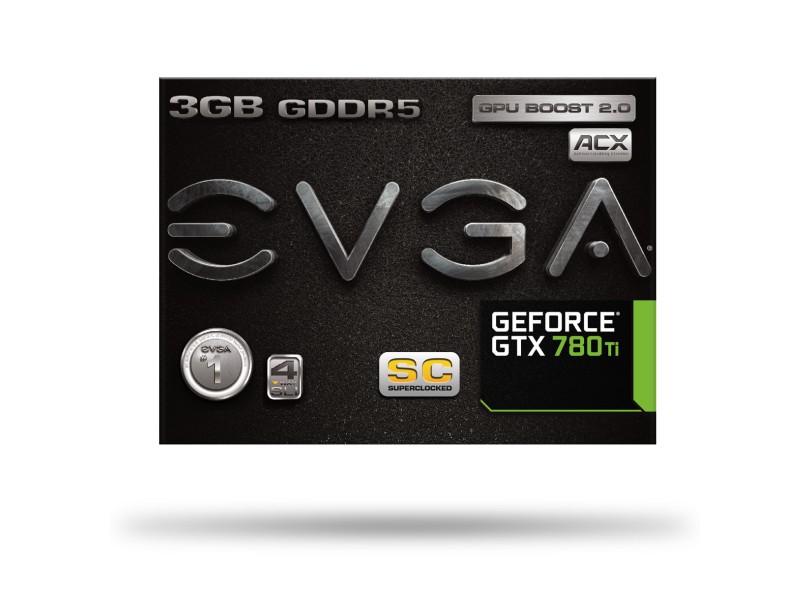 Placa de Video NVIDIA GeForce GTX 780 Ti 3 GB DDR5 384 Bits EVGA 03G-P4-2884-KR