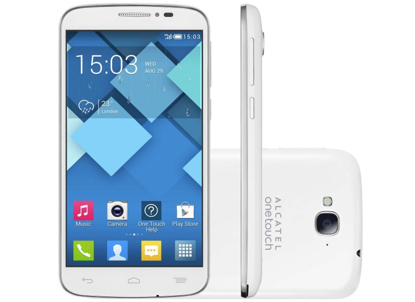 Smartphone Alcatel One Touch Pop C7 7040D 2 Chips 4GB Android 4.2 (Jelly Bean Plus) Wi-Fi 3G
