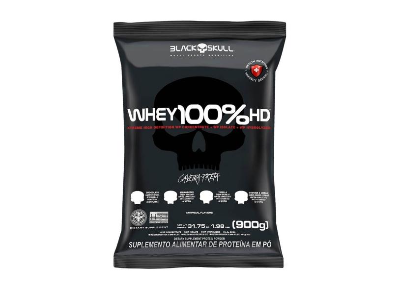 Refil Whey 100% HD Black Skull Baunilha 900g 900g