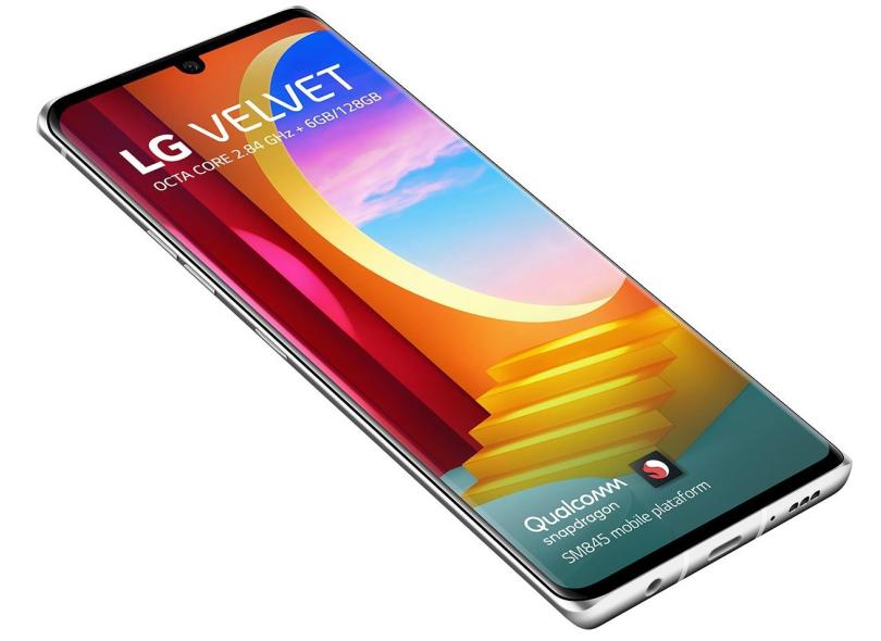 Smartphone LG Velvet LMG910EMW 128GB Câmera Tripla Android 10