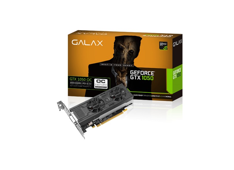Placa de Video NVIDIA GeForce GTX 1050 2 GB GDDR5 128 Bits Galax 50NPH8DSP2MN