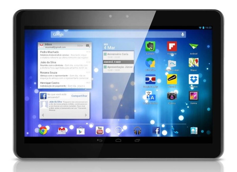 Tablet Multilaser 3G 16.0 GB LCD 10.1 " Android 4.2 (Jelly Bean Plus) NB950