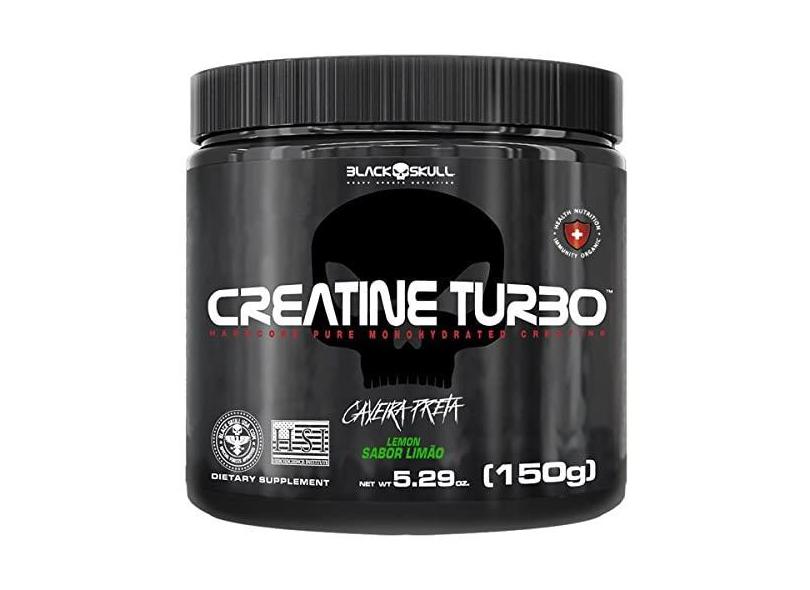 Creatine Turbo Monohidratada - 150g Limão - Black Skull, Cor: NULL