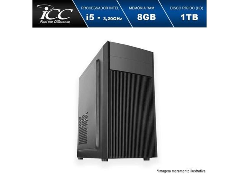 Computador Desktop ICC IV2582SW Intel Core I5 3.2 GHZ 8GB HD 1TB Windows 10