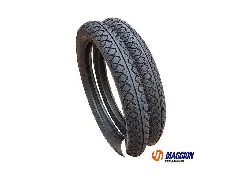 Par Pneu Street Crypton 60/100-17+275-17 Maggion + Câmaras